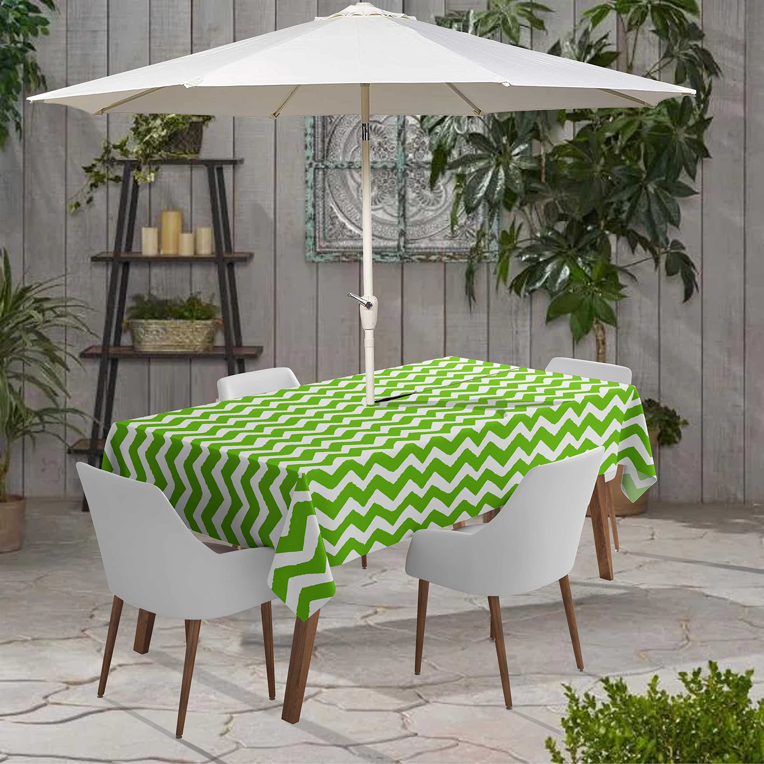 Vargottam Indoor/Outdoor Ronde Tafelkleed 58 Inch Ronde Tafelkleed Waterdichte Patio Tafeldoeken- Lente/Zomer Tafelhoezen Voor Backyard Circular Table/Bbqs/Picnic - Grijs