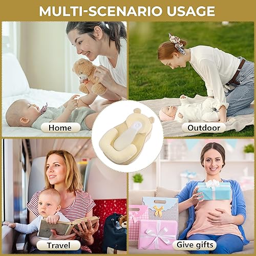 Miniatura 8 de Almohada de alimentación para bebé, almohada de alimentación antidesbordamiento para reducir la saliva, almohada de lactancia de seguridad, tumbona