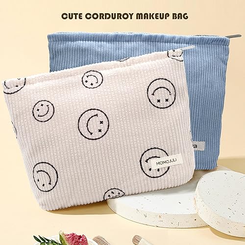 Miniatura 2 de MOMOJULI Bolsa de maquillaje floral Cosmestic Bag de gran capacidad para damas y mujeres, organizador de maquillaje estético, accesorios con