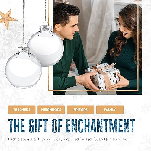 Miniatura 5 de Adornos rellenables  Adornos de vidrio transparente de 2.756 in para manualidades e impresionante decoración navideña  Adornos transparentes para