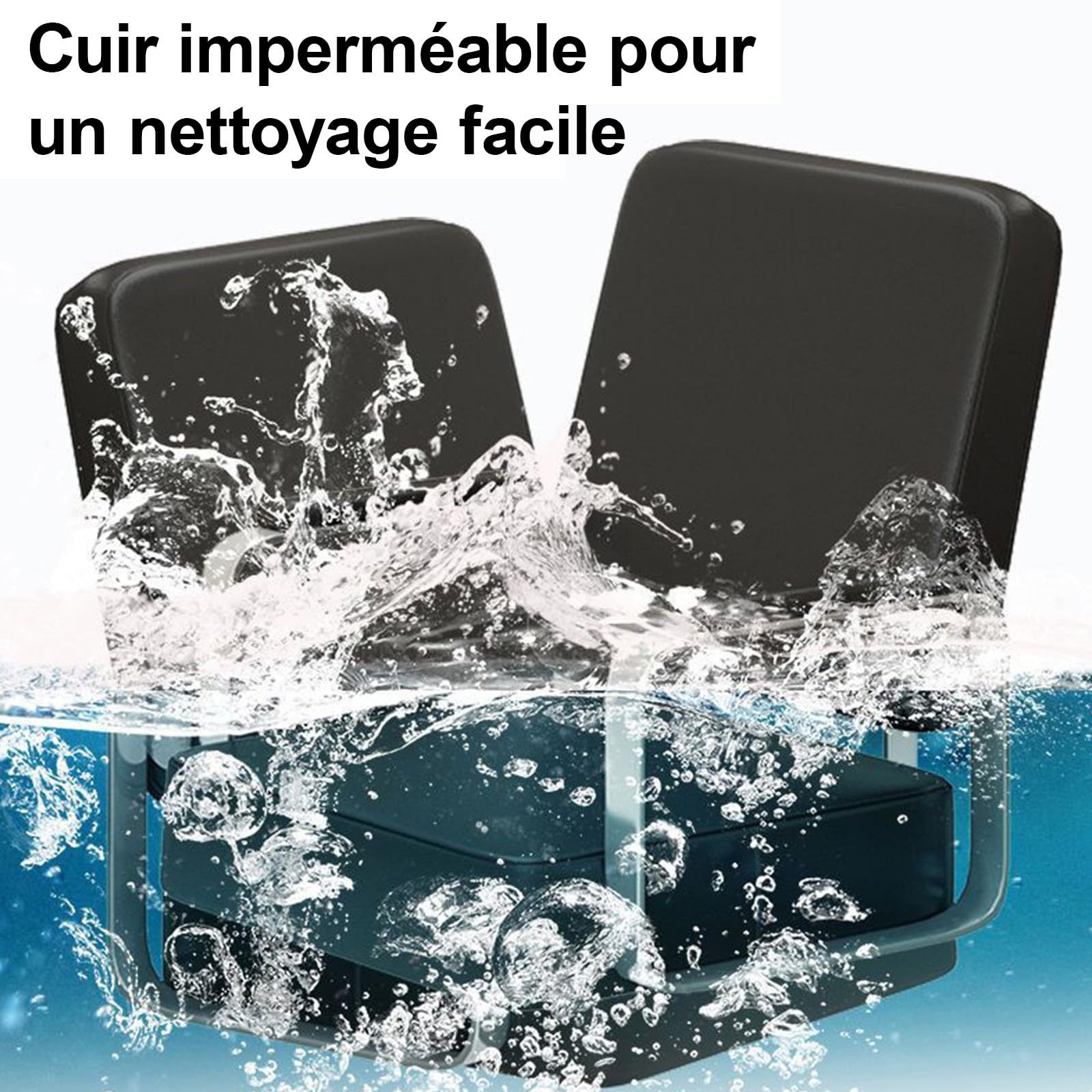 Générique Fauteuil Salon Pivotant pour Coiffeuse – Chaise de Coiffure avec Pompe Hydraulique Réglable, Tabouret de Salon Ergonomique pour Femme et Homme, Capacité 150 kg (Noir 2)