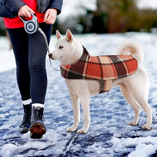 Miniatura 7 de Abrigo de invierno para perro, chaqueta para perro, chaqueta de franela impermeable, resistente al viento, ropa cálida para perro, abrigo para