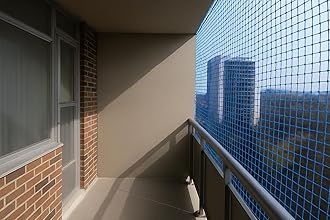 Pigeon Nets for Balconies (9 x 25 Ft - Blue) Anti Bird Pigeons Control Net, Heavy Duty HDPE Mesh Net for Balconies, Installation Kit Included