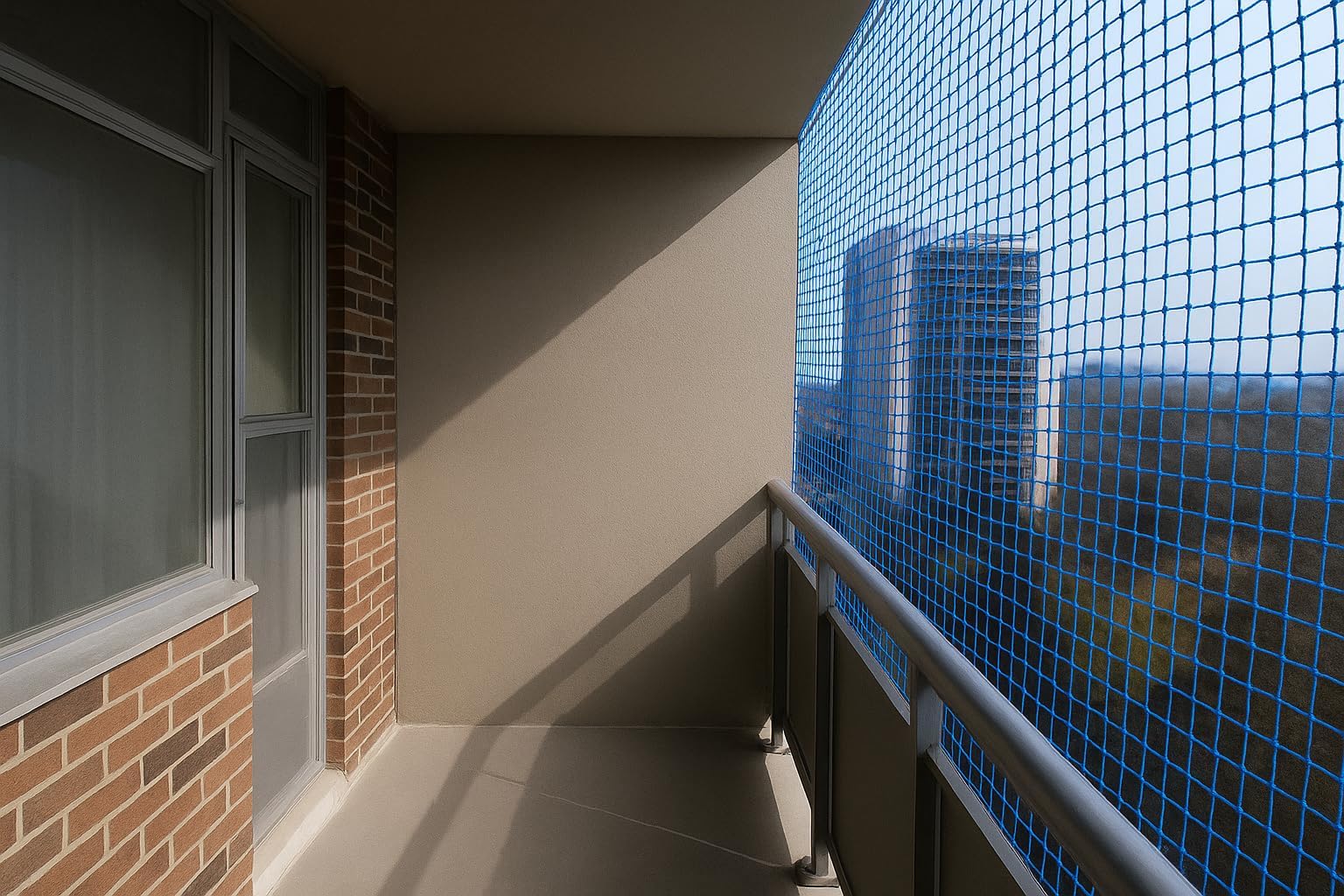 Pigeon Nets for Balconies (9 x 25 Ft - Blue) Anti Bird Pigeons Control Net, Heavy Duty HDPE Mesh Net for Balconies, Installation Kit Included