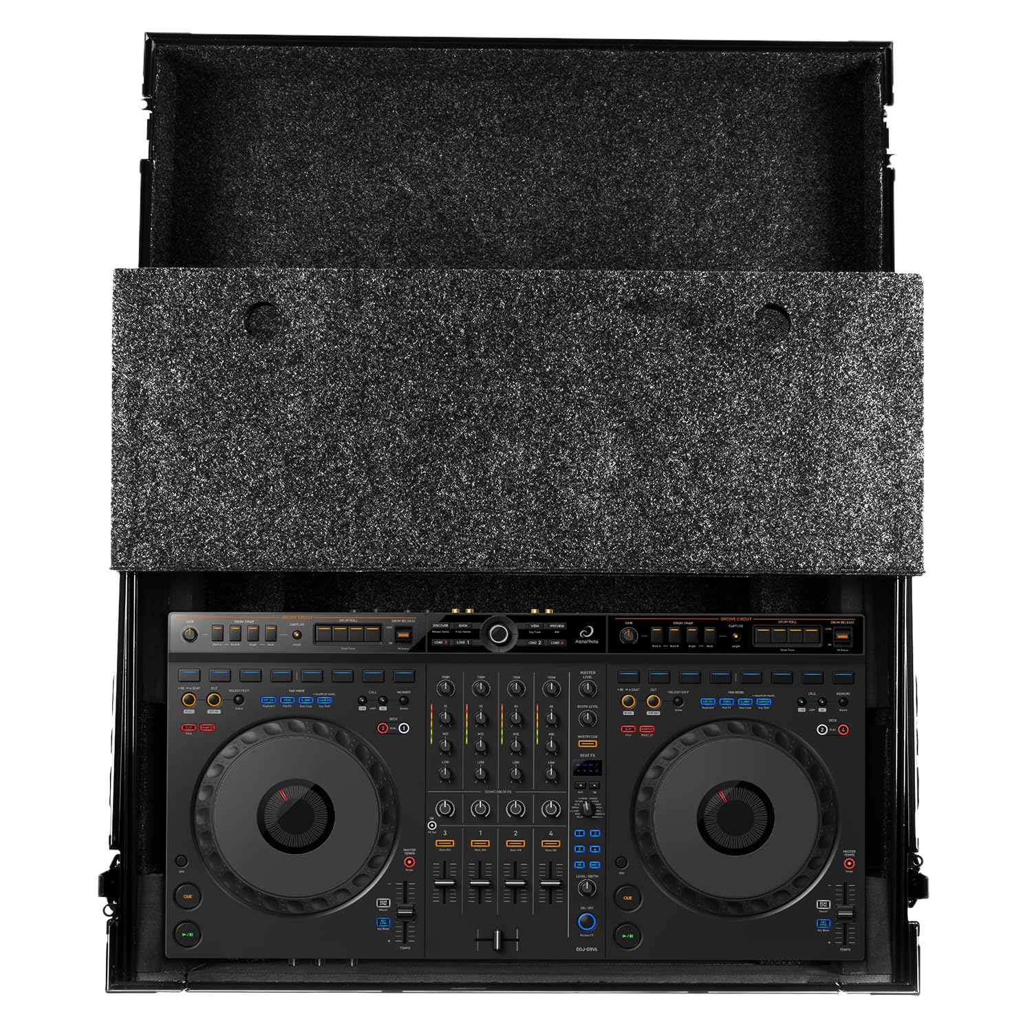 UDG Ultimate Flight Case AlphaTheta DDJ-GRV6 Plus Laptop, Black (U91104BL)