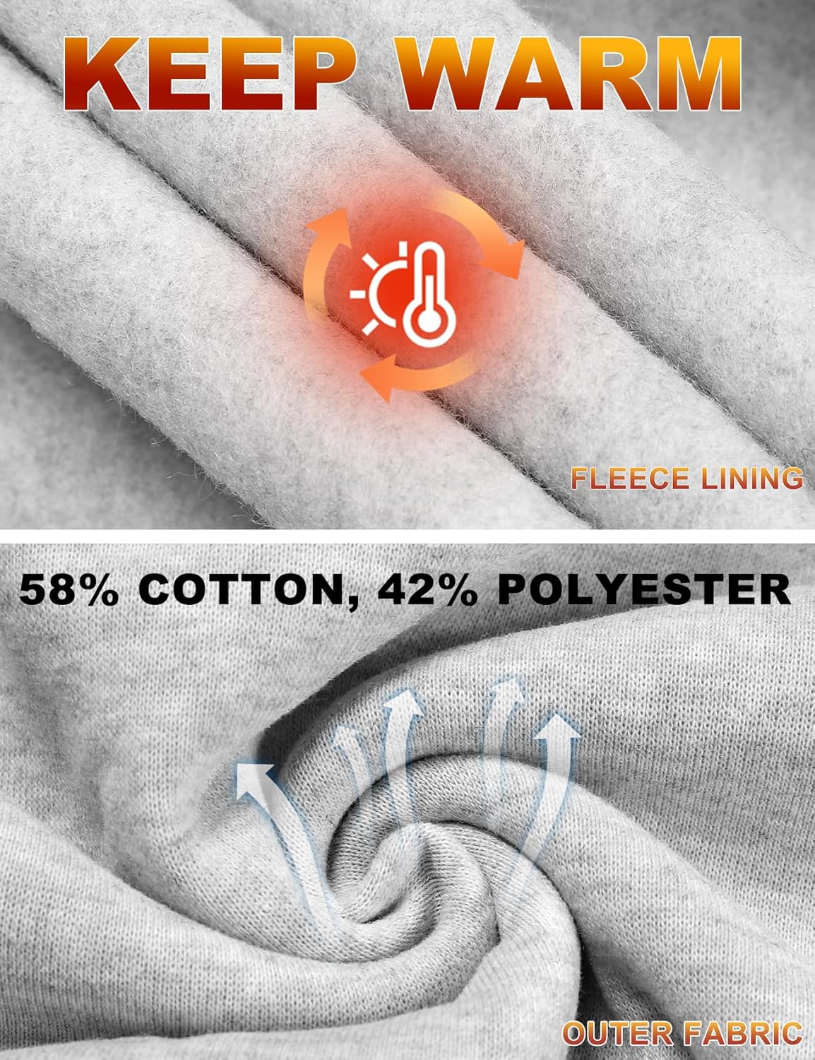 Kissonic Women's Fleece Jogger Sets 2 Pieces Sweatsuits Outfits Crop Top Hoodies Jogger Pants - Image 5