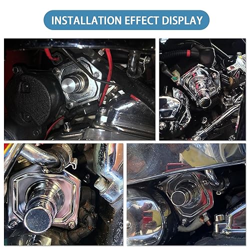 Miniatura 6 de PSLER Cubierta del interruptor de la carcasa del solenoide de la motocicleta, botón de arranque para Big Twin Softail Dyna Sportster Street Bob Fat
