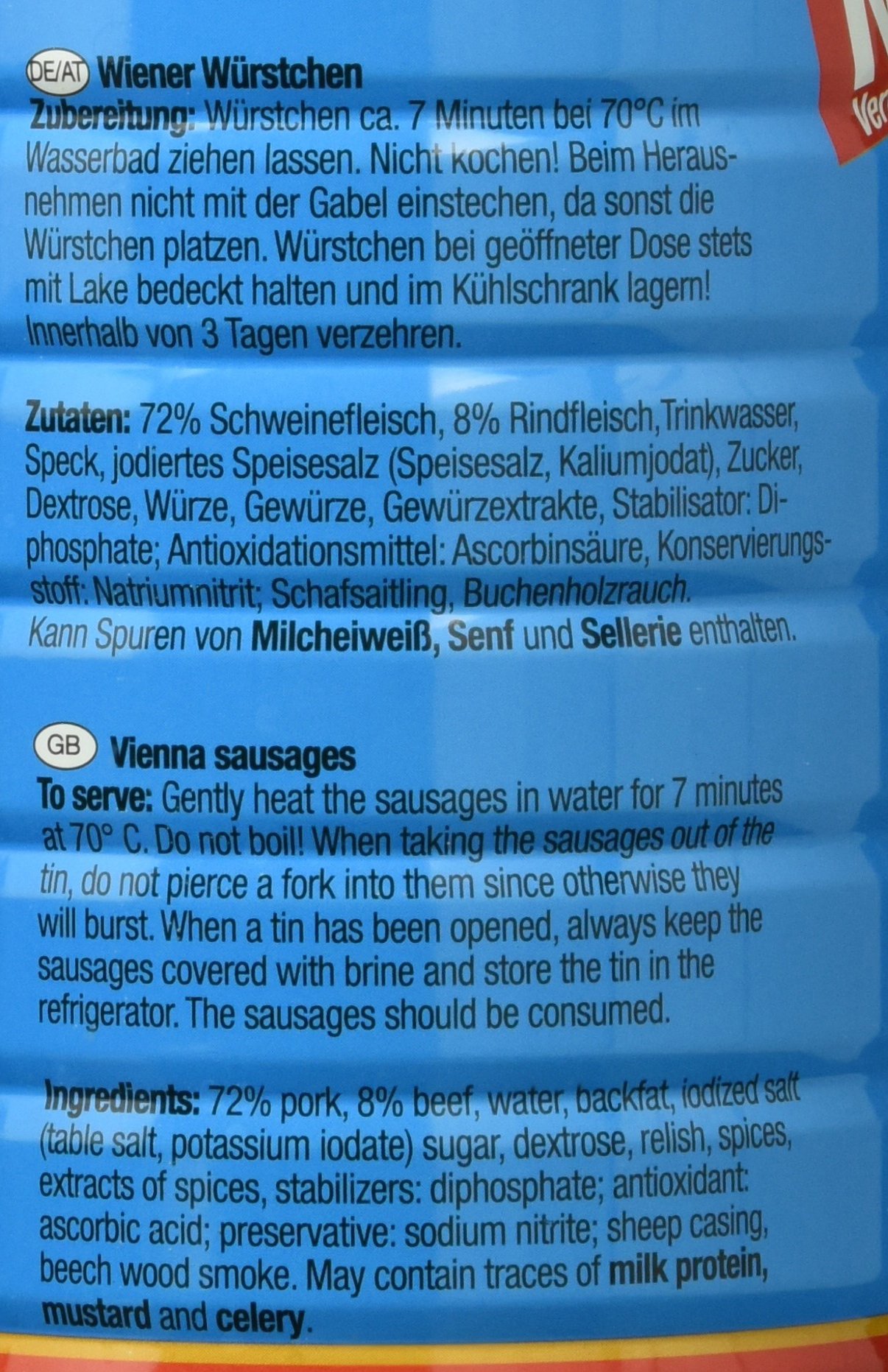 Metten Knackige Wiener Würstchen, 12er Pack (12 x 330 g)