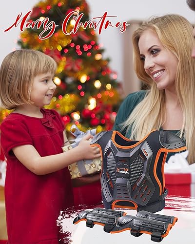 Miniatura 40 de StarknightMT - Equipo de protección de motocross para niños y niñas, equipo de protección para montar en motocicleta, traje de motocross, protector