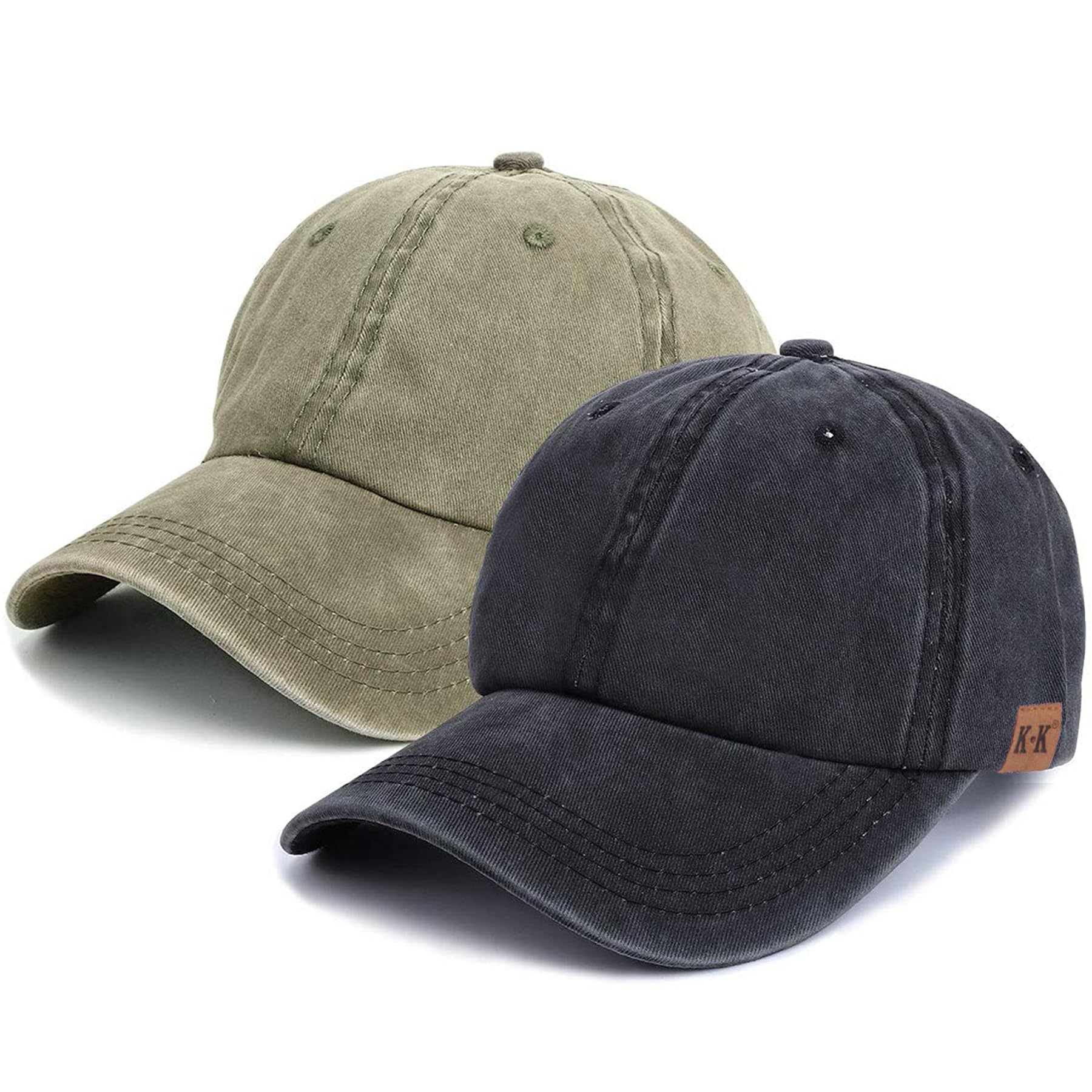 BOERBaseball Cap - Plain Cap Hat Lightweight Adjustable Washed Polo Style Hat Classic Sports Casual Cap Summer Sun Hat for Unisex