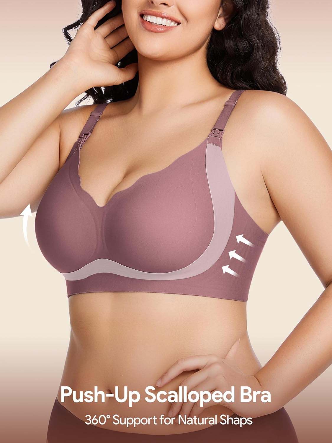 HBselect Nursing Bras for Breastfeeding 3PCS Comfort Jelly Maternity Bras Seamless Wireless Push Up Pregnancy Bralettes - Image 3