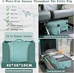 ETRONIK Travel Backpack for Women Men, Waterproof Travel Bag for Airplanes, 15inch Waterproof Laptop Backpack, TSA Flight Approved Carry on Luggage Weekender Bag Casual Daypack for Work College, Green