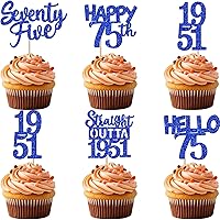 Vista 94 de 30 piezas de decoraciones para pastel de cumpleaños número 10, decoraciones de cupcakes negras con brillo, 10 feliz cumple, directo desde 2016, 10