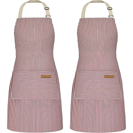 NLUS Red Striped Aprons for a Culinary Adventure