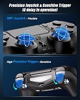 RUIZHI Wireless PS4 Kontroller - Playstation 4 Gamepad PC Kompatibilis Turbo Vibráció Gyro Szenzorokkal 2