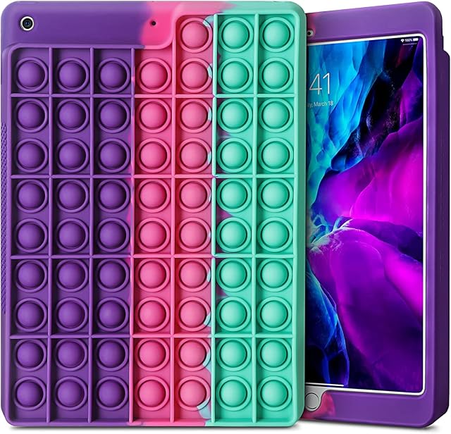 Vofolen for iPad 9th 8th 7th Generation Case iPad 10.2 Case for Kids Girls Silicone Shockproof for Table Case Cover Fidget iPad Case for iPad Case 10.2 Inch 2021/2020/2019