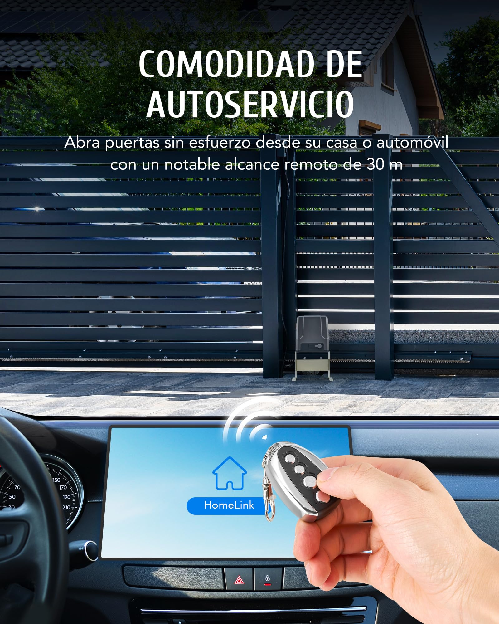 CO-Z 1PC WSR1 Mando a Distancia para Puertas Correderas hasta 30m Control Remoto para Puerta Corredera y Puerta Batiente de CO-Z