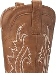 DREAM PAIRS Women's Cowboy Boots Mid Calf Cowgirl Boots Point Toe Chunky Heel Embroidery Stitched Western Boots