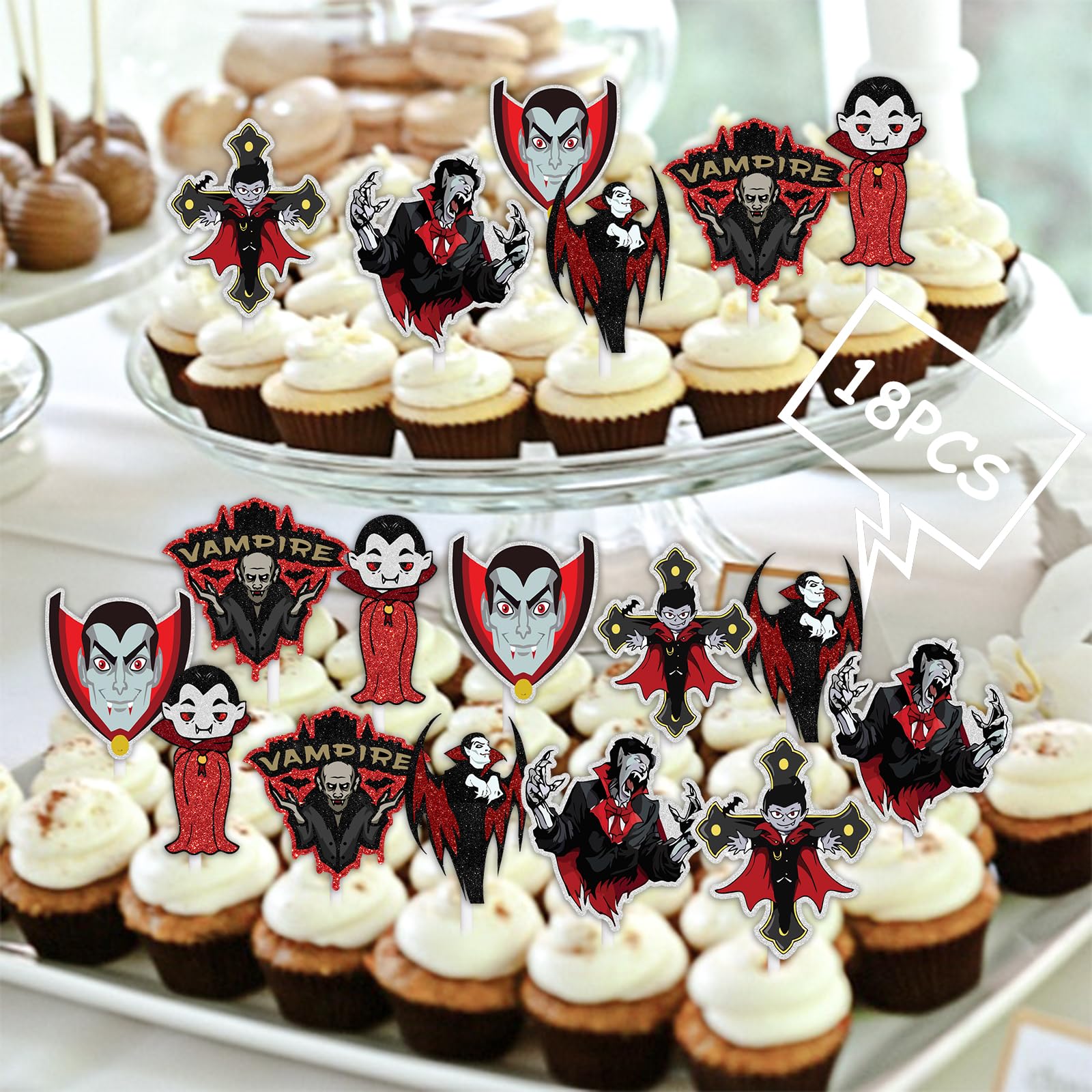 Schwarzer Glitzer Hexenbesen Kuchen-Topper – Halloween Deko Für Geburtstag & Parties