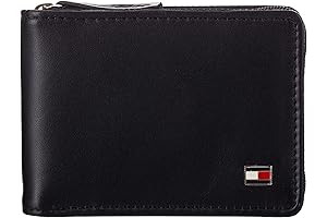 Men's Oxford Zippered Secure Compartment Tommy Hilfiger Wallet