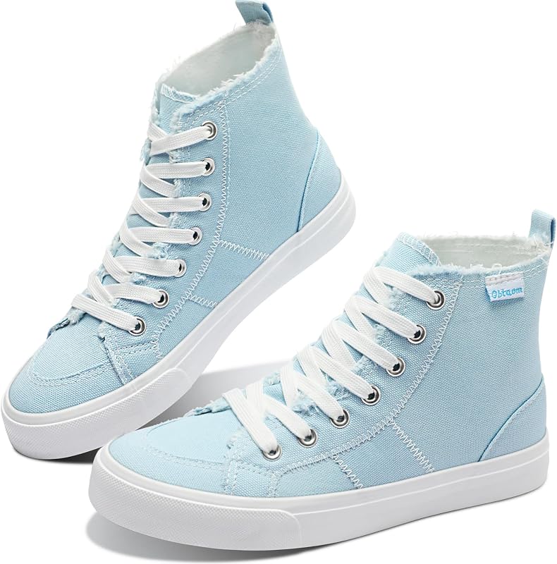 Zapatos de lona de caña alta para mujer/hombre Play Mid Calf Fashion Sneaker Casual lace up hi top Washed Canvas Shoes