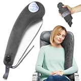 All-in-One Neck & Body Pillow - Advanced Support and Comfort Design&comma; Travel Essentials&comma; Memory Foam&comma; Inflatable&comma; Airplane & Car Seat&comma; Sleeping on Long Flight & Trips&comma; Travel Pillow - Grey