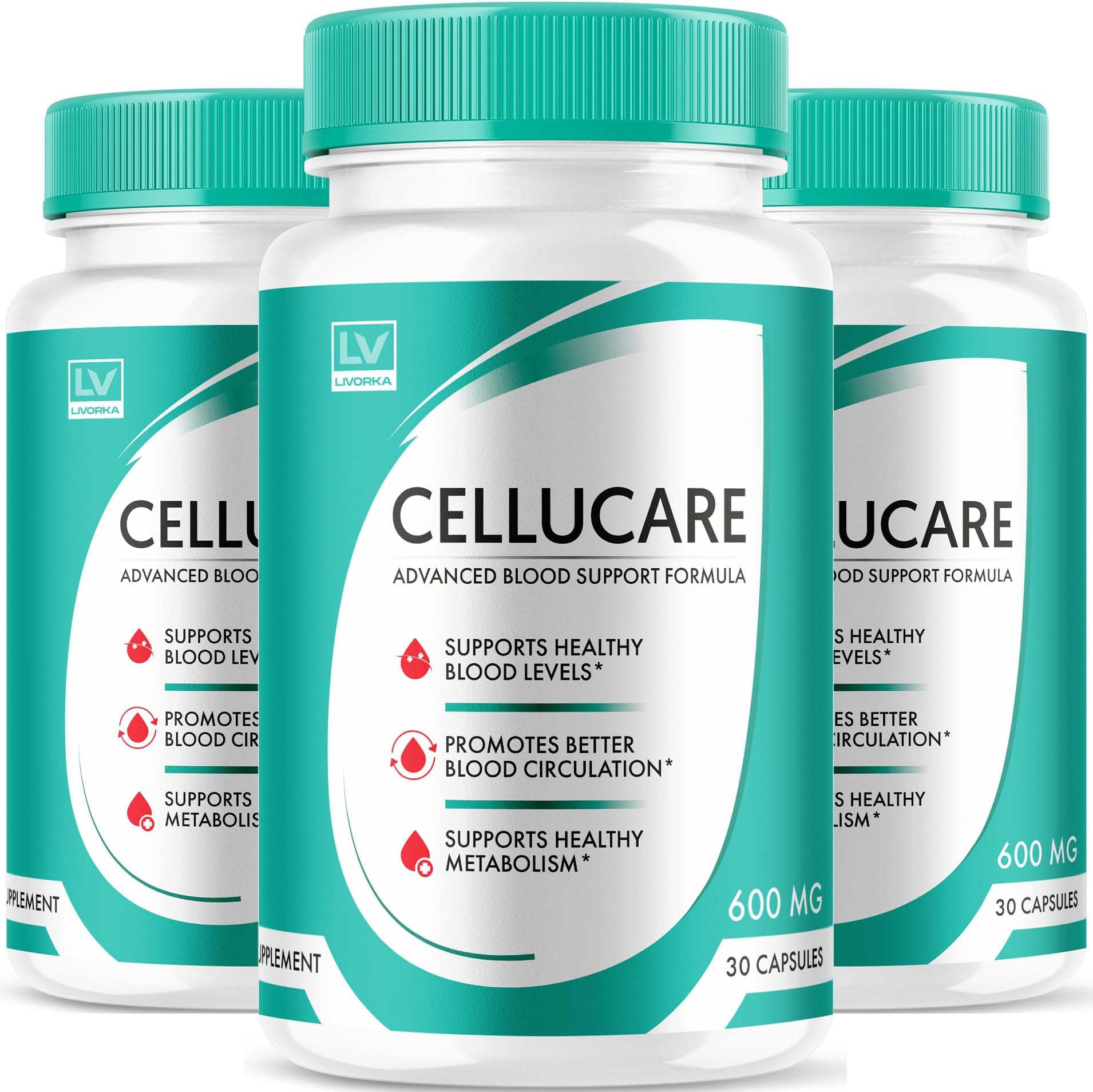 LIVORKA (3 Pack) Cellucare Capsules, Cellu Care, Cellucare Pills, Cellucare Vitamins Capsules, Cellucare Advanced Formula, Cellucare, Cellucare Reviews 90 Capsules for 3 Months