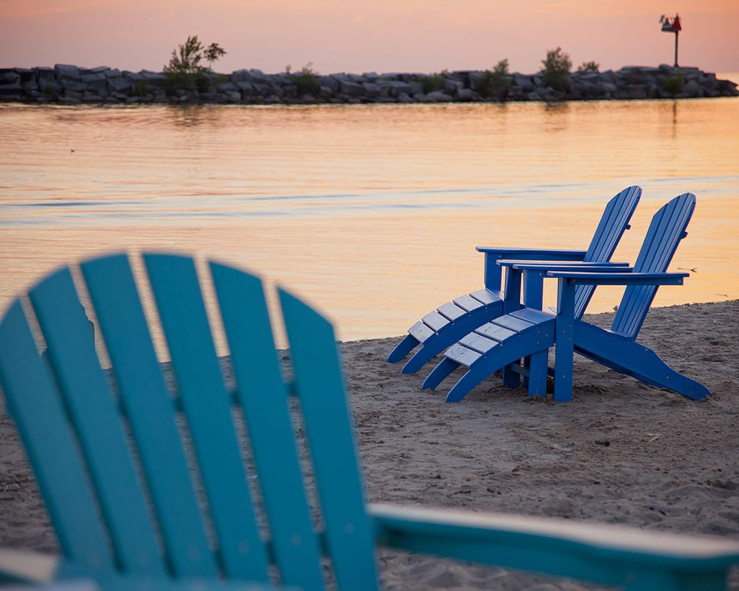 POLYWOOD South Beach 4-Piece Adirondack Set
