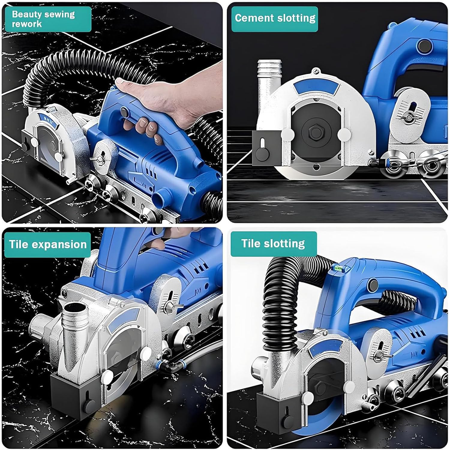 Limpiador de Junta de azulejo eléctrico, Herramienta de Limpieza de crespeta de Alta Potencia 1200W, para Huecos y Ranuras de Azulejos para el hogar