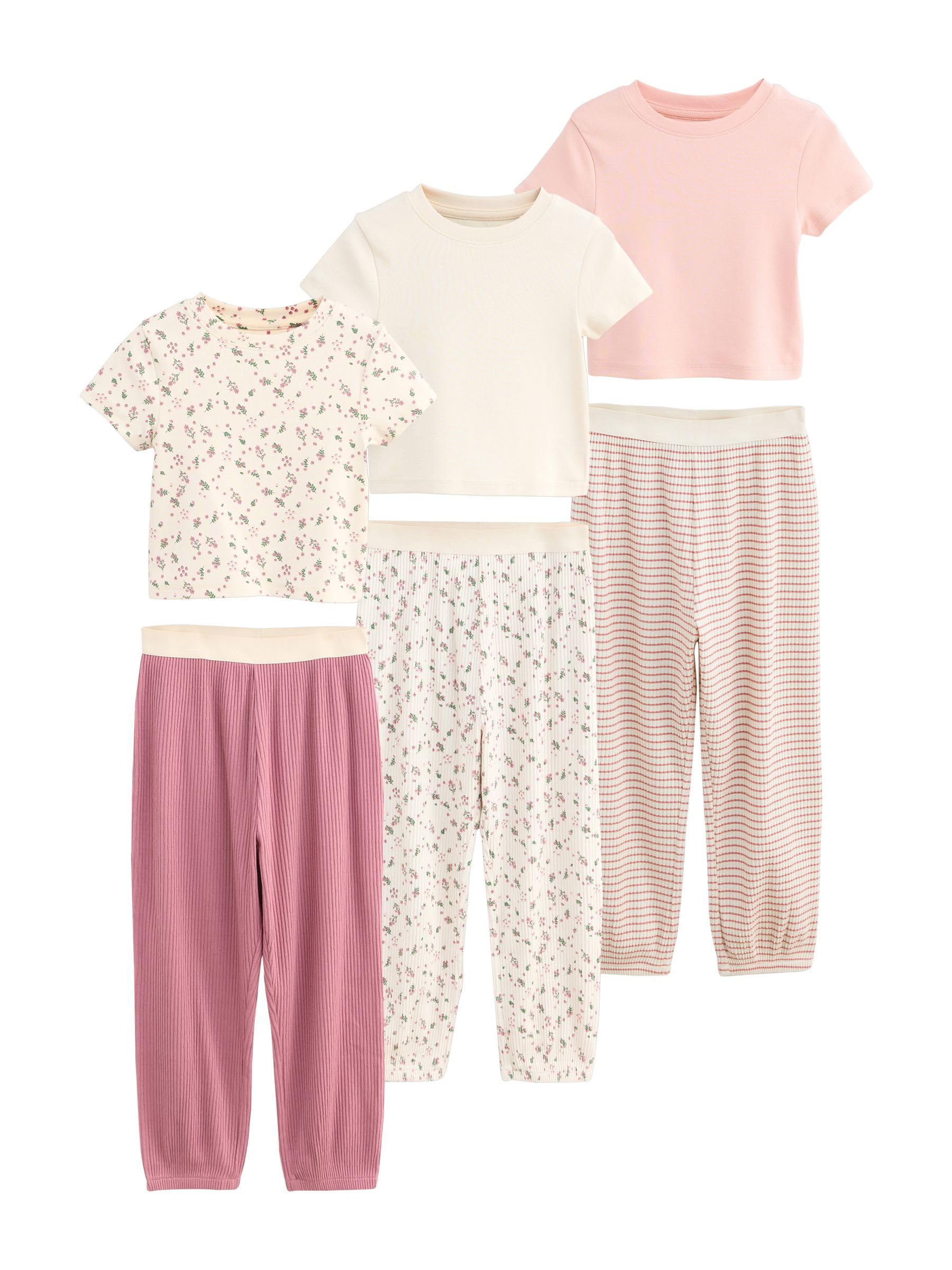 NEXT Mädchen Schlafanzüge mit floralem Muster, 3er-Pack