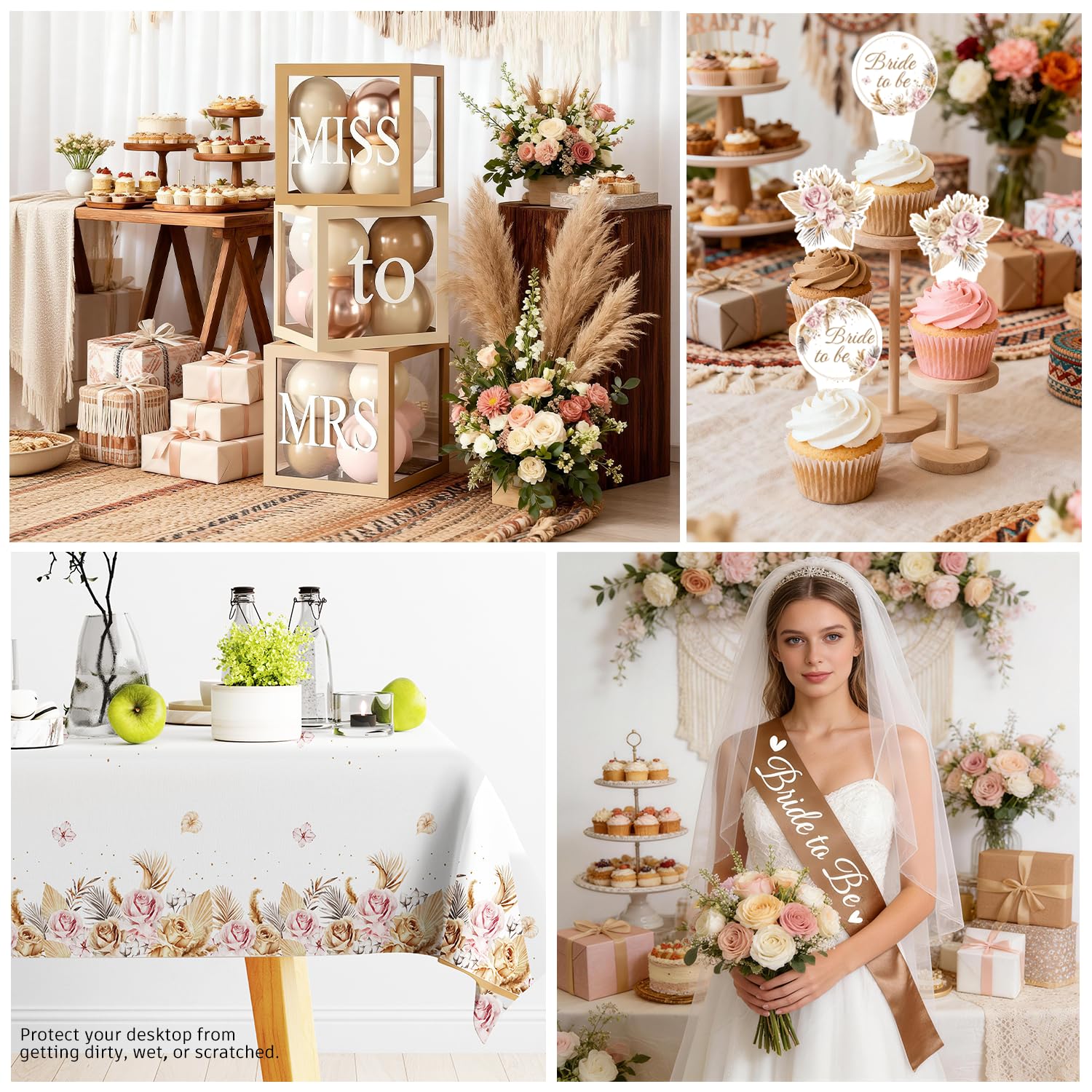 Boho Brautdusche Dekorationen