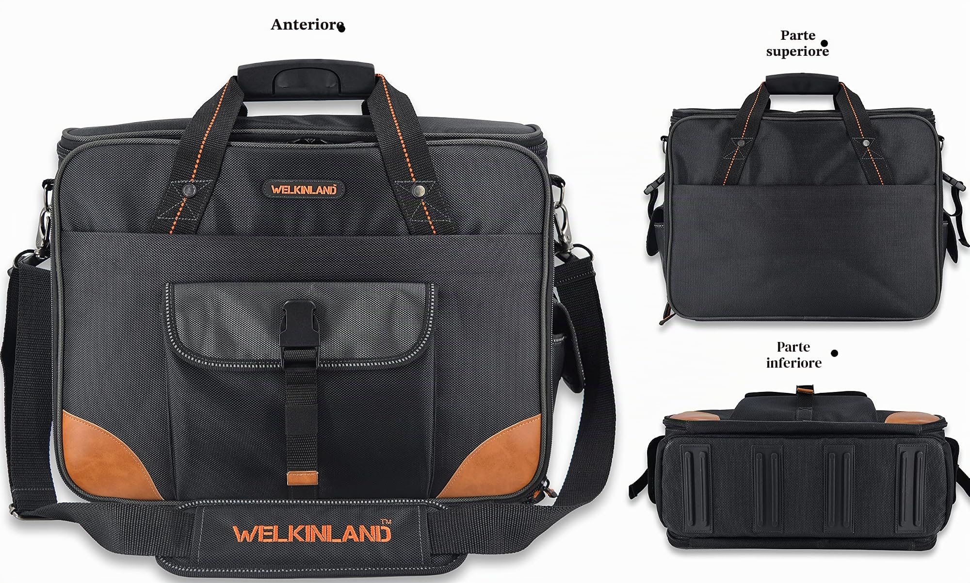 WELKINLAND Borsa porta attrezzi da elettricista, 88 tasche, per elettricisti, tecnici, HVAC e computer portatili