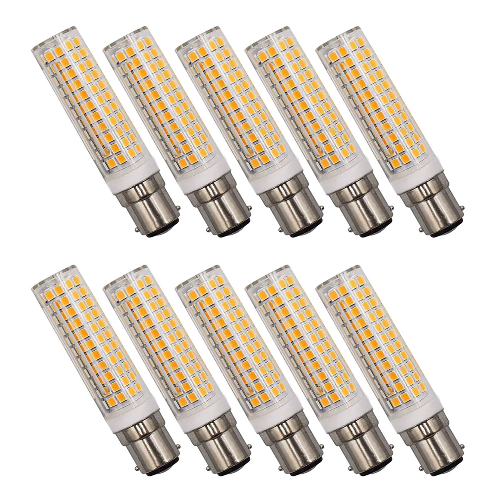 BA15D Lampadina LED a mais Dimmerabile 10w Doppio contatto Attacco a baionetta 102 LED 2835 Smd 360 gradi; Lampadine con angolo del fascio bianco freddo 1000lm illuminazione decorativa domestica, con