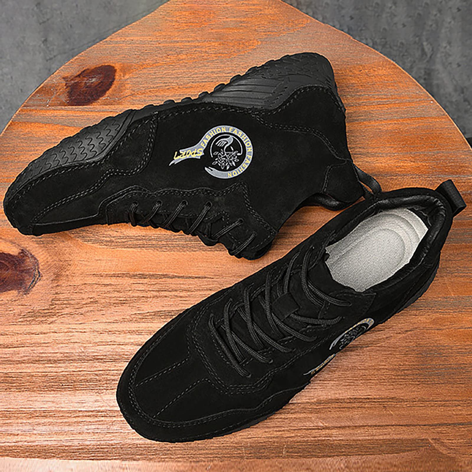 Laufschuhe Herren Sportschuhe Turnschuhe Joggingschuhe Sneaker Frühlings- -Herren-Lederschuhe Korean Fashion Lace Up Short Boots Shoe