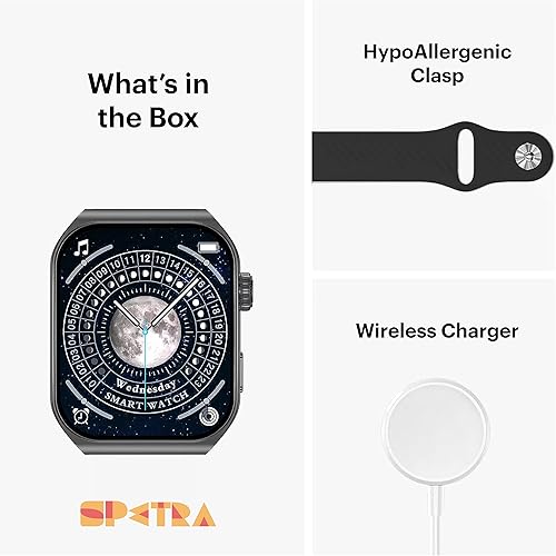 Miniatura 3 de Arco (Gun Metal) -- Reloj inteligente con pantalla AMOLED curvada de 1.96 pulgadas, brillo de 500 NITS, duración de la batería para toda la semana,