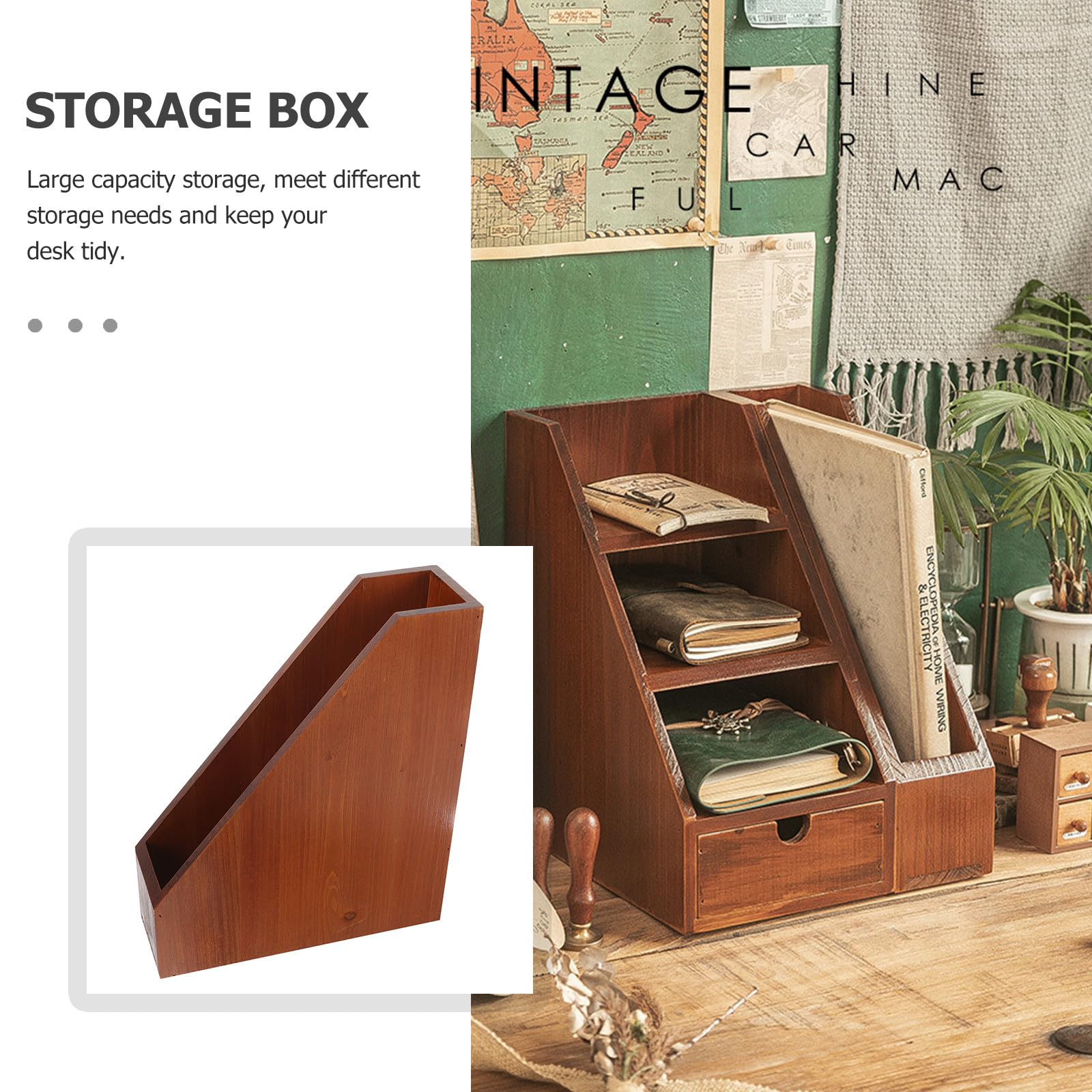 Scrivania in legno con noi Design – Contenitore versatile per accessori da ufficio e documenti, soluzione semplice e pratica per casa e ufficio