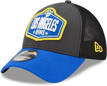 New Era Mens Graphite/Black Atlanta Falcons 2021 NFL Draft Trucker 9FIFTY Snapback Adjustable Hat