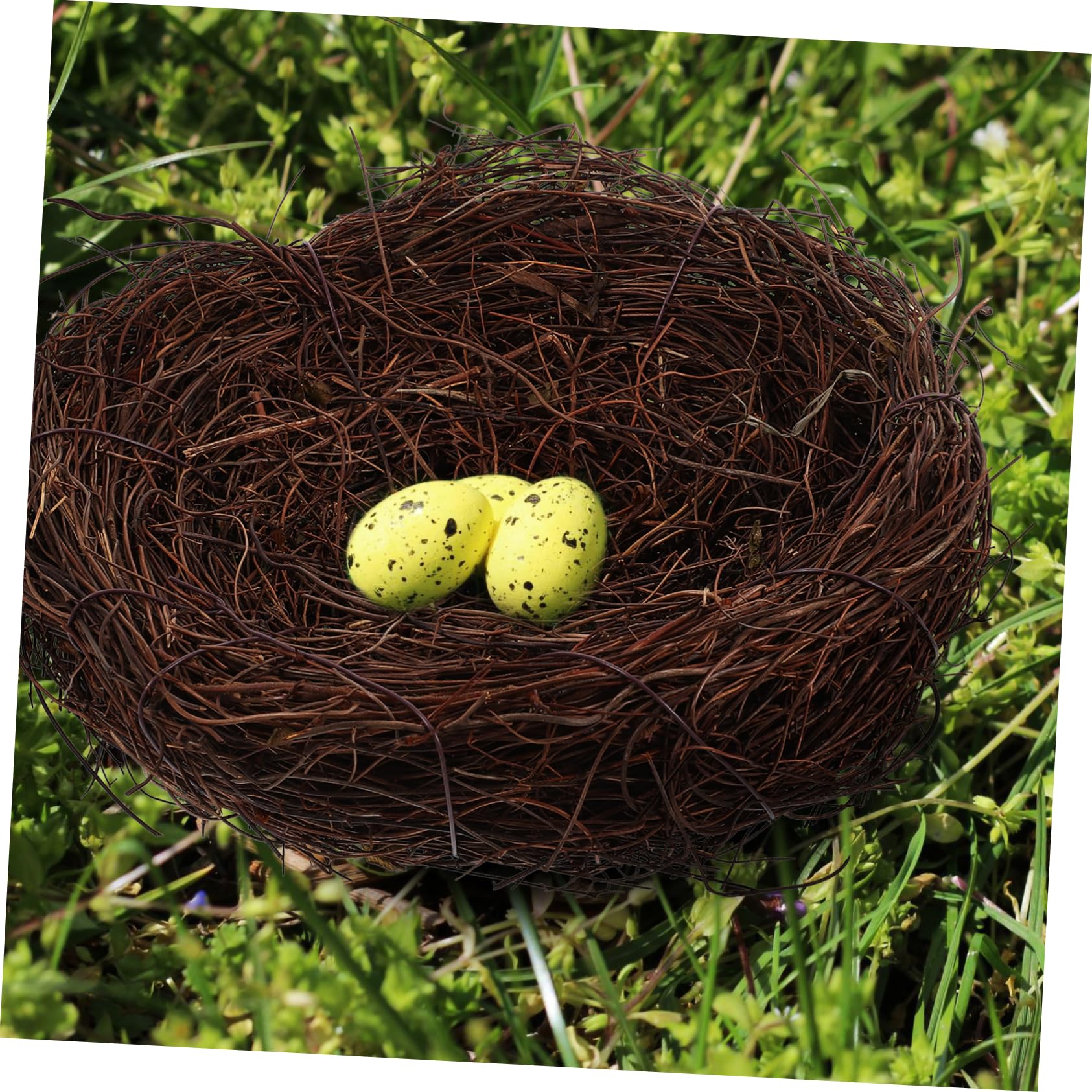 Alipis 2Pcs Decorative Bird Nest Ornament Stylish Rattan Bird Nest Pendant for Home Decor Garden Lawn and Balcony Unique Household Accessory