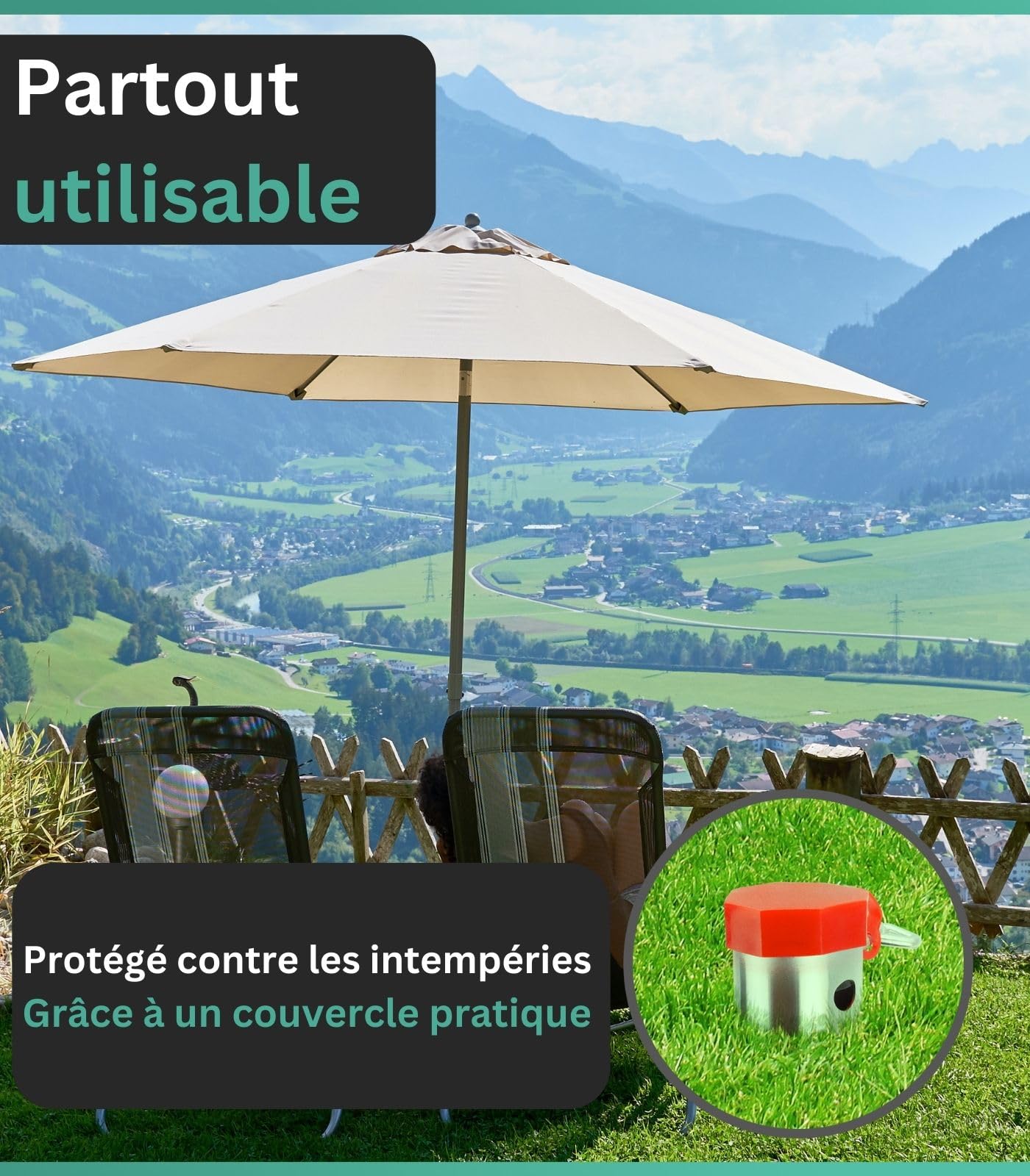 Manchon de sol Pour sèche-linge rotatif Ø25-55mm ancrage au sol Pied de parasol Pointe de terre Manchon à visser pour plage Ancrage au sol Manchon à visser pour parapluie Manchon de sol Manchon