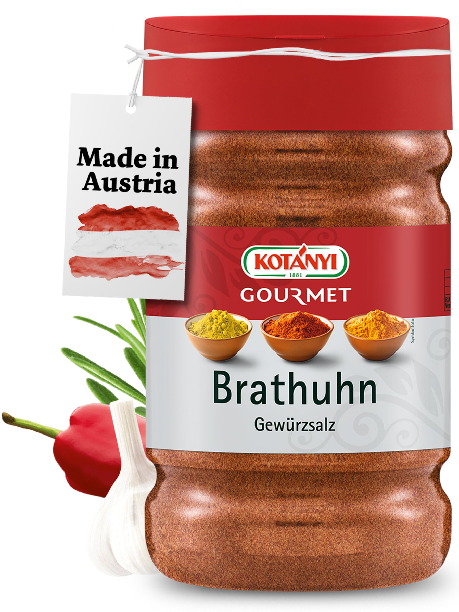 Kotanyi Brathuhn Gewürzmischung für Großverbraucher, Salz-Inhalt betrug 1,14 kg,Perfect für Familien - Kotanyi Brathuhn 