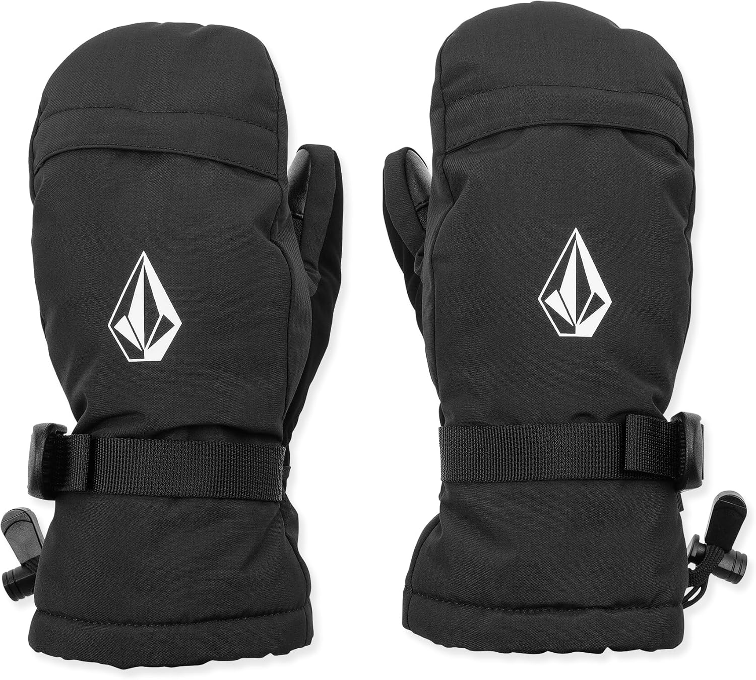 Volcom Day Saver Youth Mittens – Waterproof Insulated Kids Snow Mitts with Hand Warmer Pocket, Black, Small