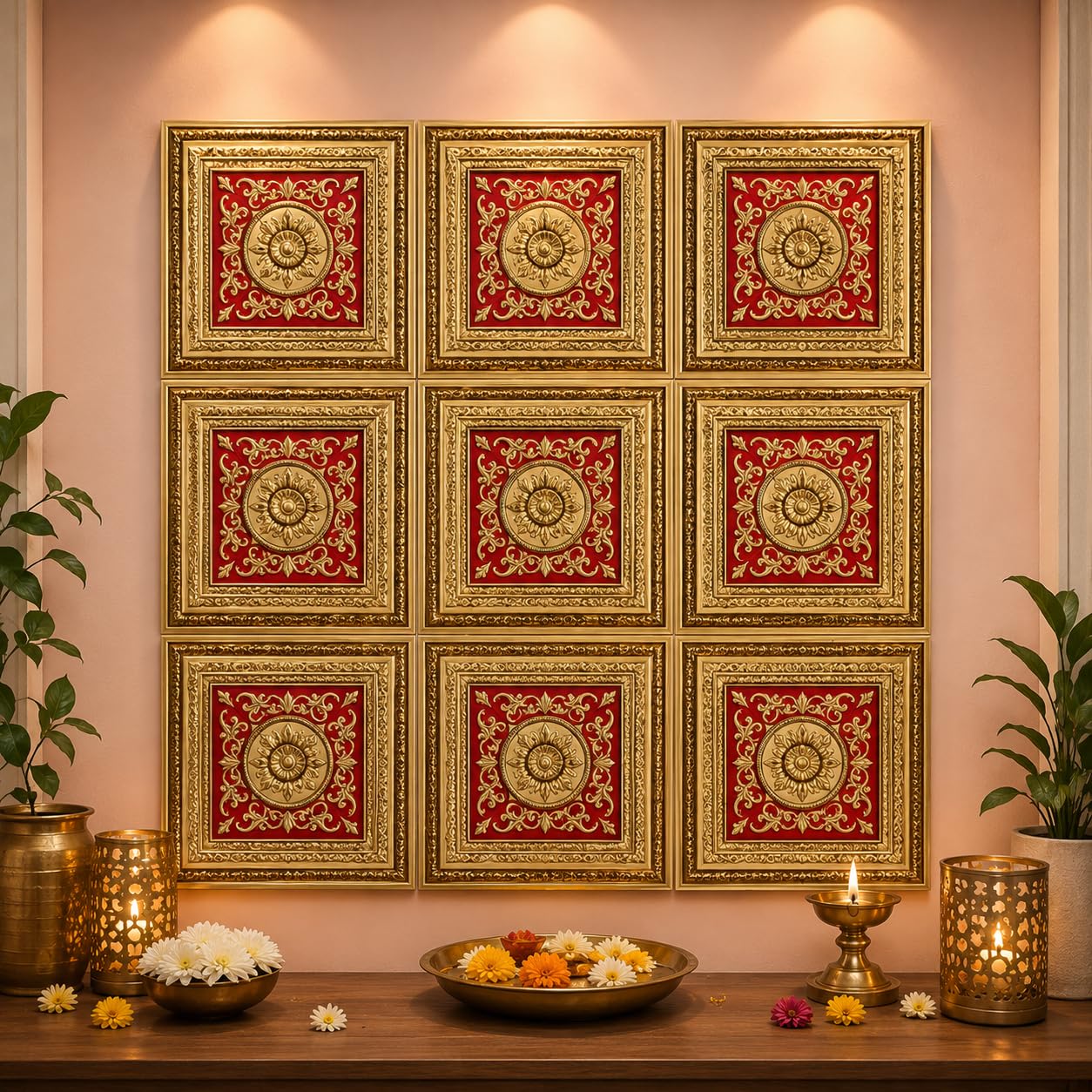 Navratri & Durga Puja Backdrop - 9 Wall Panels -10