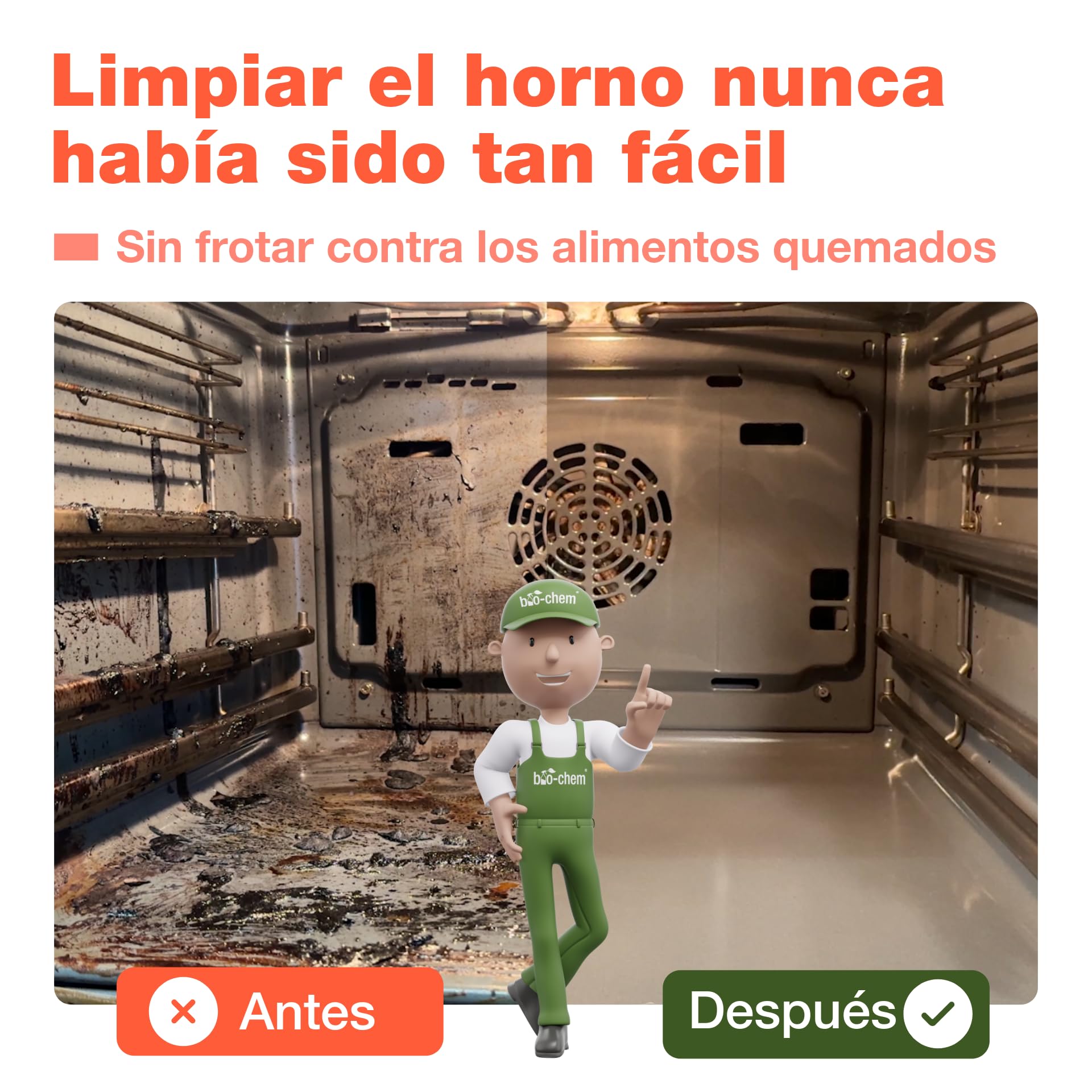 bio-chen Gel limpiador de hornos 6L + cepillo | Gel limpiador de hornos, productos para el hogar - Producto profesional para limpiar la suciedad incrustada