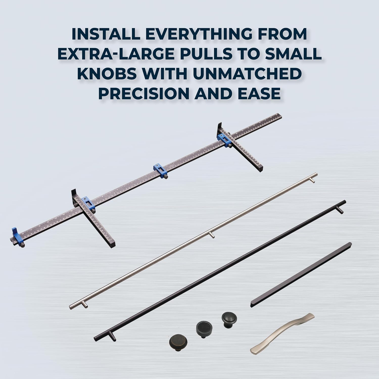 Kreg Cabinet Hardware Jig Pro XL - Flexible Large or Compact Hardware Mounting - Convertible Bar System - Repeatable Stops & Modular Design - KHI-PULLPROXL