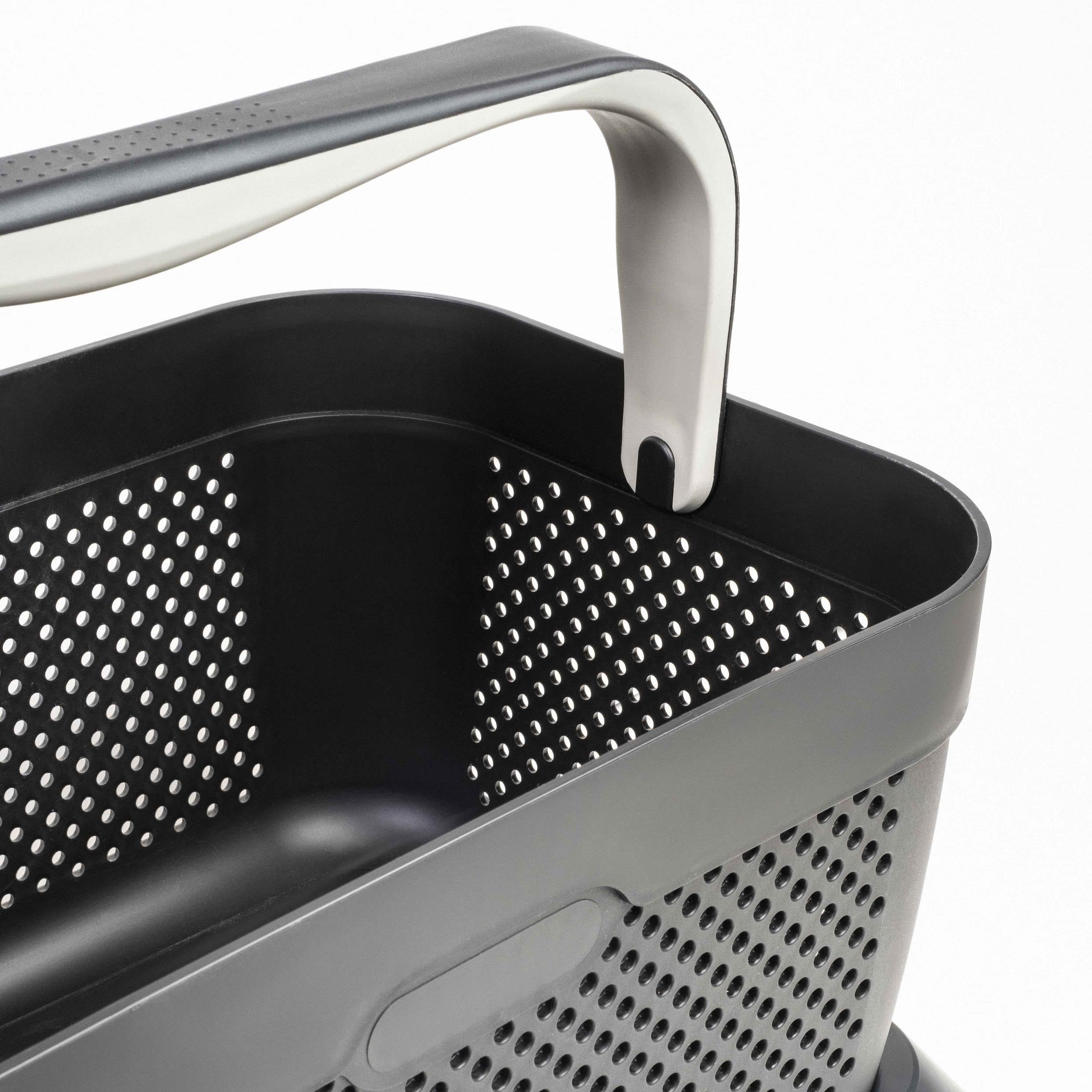 rati Basket - Grau, Smarter Auto Korb zum Einkauf & Outdoor-Aktivitäten, mit Befestigungsadapter zum Kofferraum, rutschfest und Stabil während der Fahrt I Schwarz, aus 94% Recycling Material
