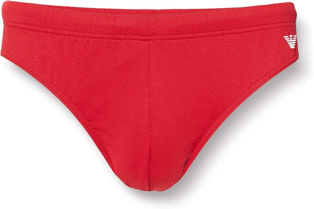 Emporio armani, swimwear low brief beachwear iconic piquet, costume da bagno per uomo 0P407211720
