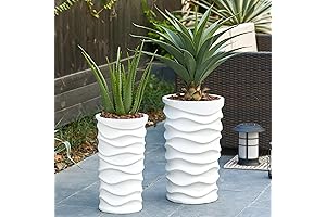 LuxenHome: Elegant Maceteros Grandes Para Plantas Exteriores