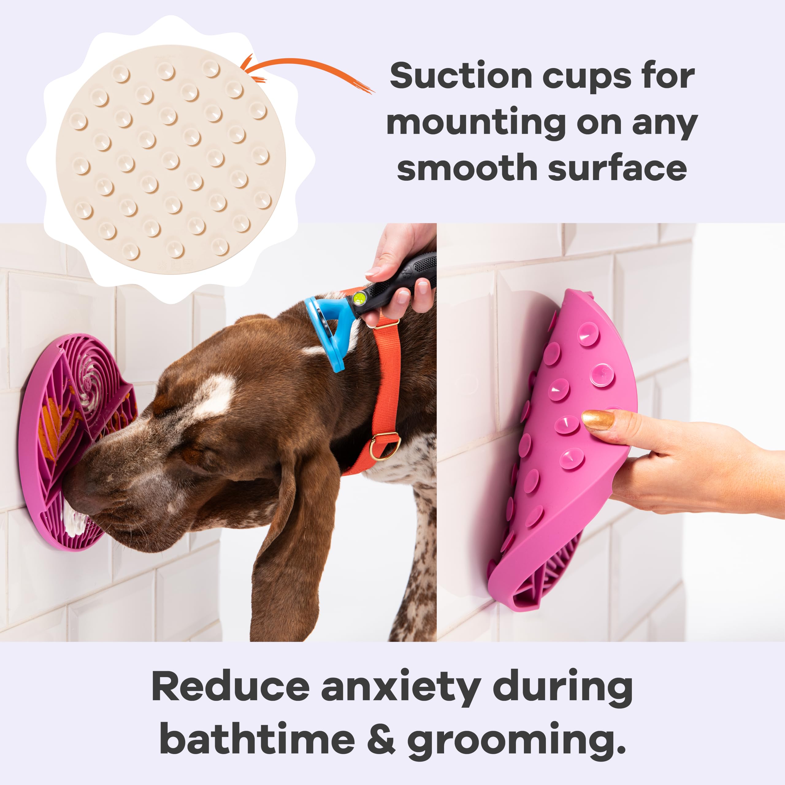 Awoo Paradise – Tapis à lécher en silicone pour chien et chat et mangeoire lente avec ventouses – Antidérapant, passe au lave-vaisselle – Prolonge l'heure des repas pour les mangeurs rapides et réduit