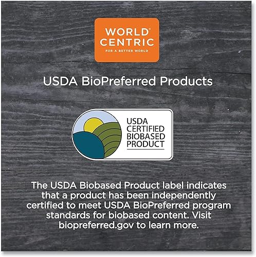 Miniatura 4 de World Centric Portadores de vasos de fibra, tazas de 8 oz a 22 onzas, cuatro tazas, natural, 600/cartón