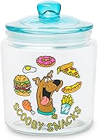 Silver Buffalo Scooby-Doo Scooby Snacks Glass Cookie Jar with Lid - 6" Small, Officially Licensed for Fans